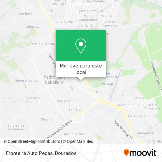Fronteira Auto Pecas mapa