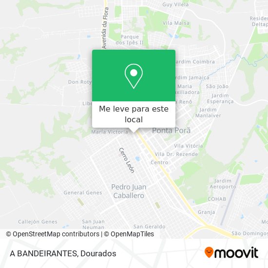 A BANDEIRANTES mapa