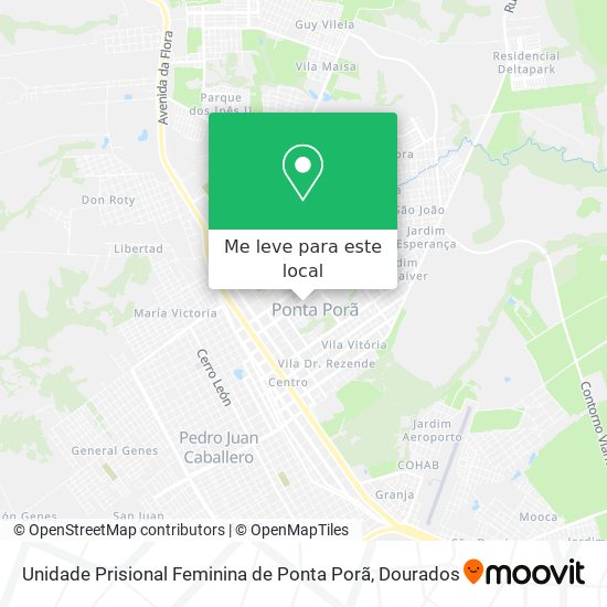 Unidade Prisional Feminina de Ponta Porã mapa