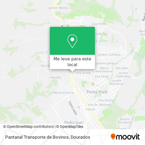Pantanal Transporte de Bovinos mapa