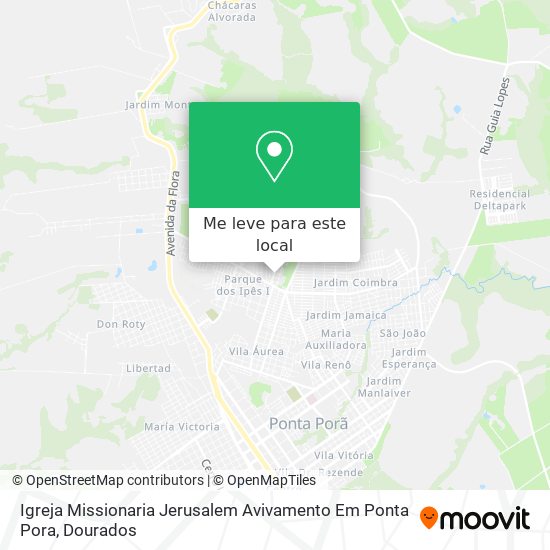 Igreja Missionaria Jerusalem Avivamento Em Ponta Pora mapa