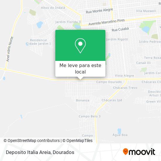 Deposito Italia Areia mapa