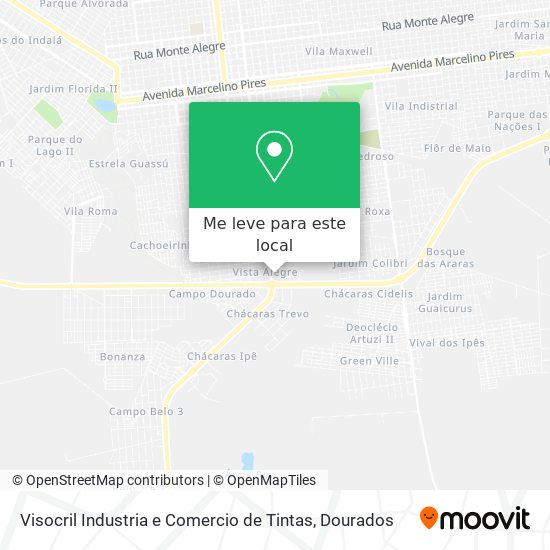 Visocril Industria e Comercio de Tintas mapa