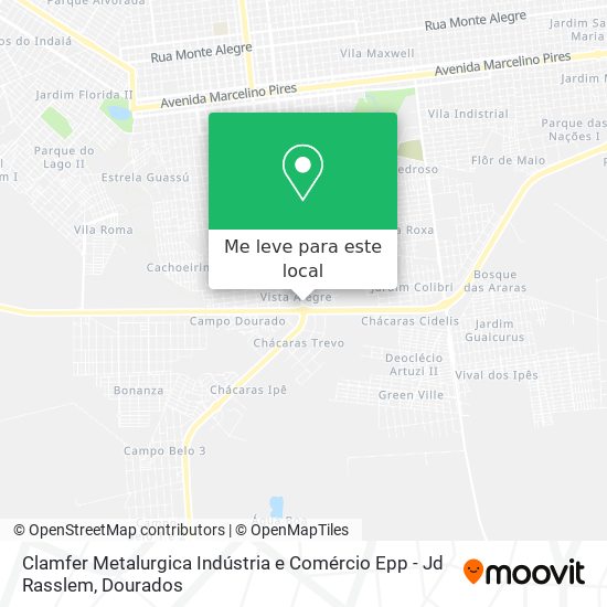 Clamfer Metalurgica Indústria e Comércio Epp - Jd Rasslem mapa