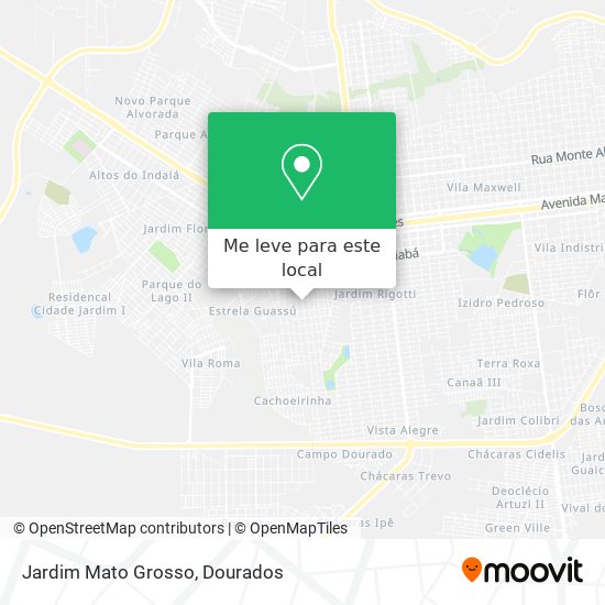 Jardim Mato Grosso mapa