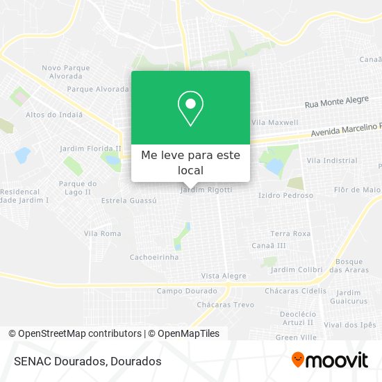 SENAC Dourados mapa