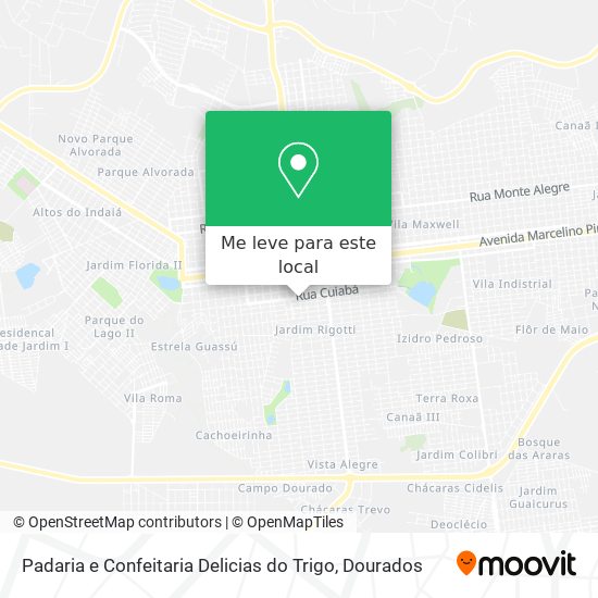 Padaria e Confeitaria Delicias do Trigo mapa