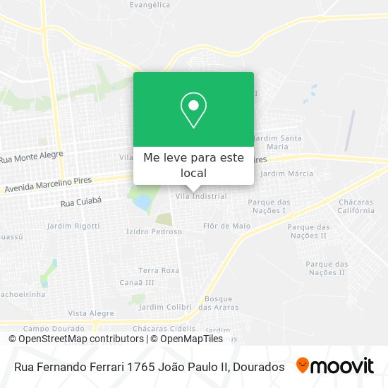 Rua Fernando Ferrari 1765 João Paulo II mapa