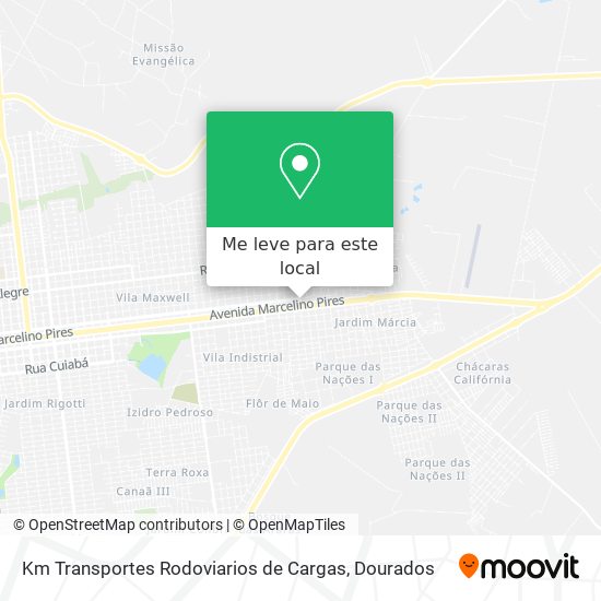 Km Transportes Rodoviarios de Cargas mapa