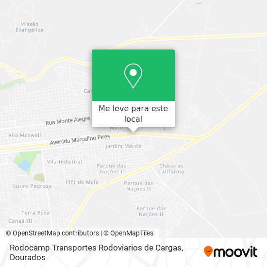 Rodocamp Transportes Rodoviarios de Cargas mapa