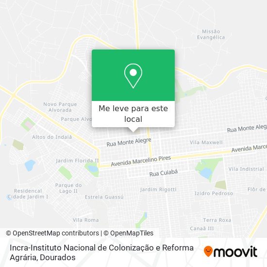 Incra-Instituto Nacional de Colonização e Reforma Agrária mapa