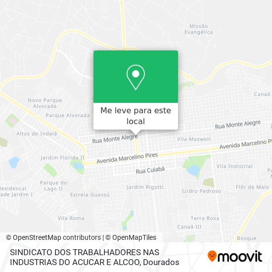 SINDICATO DOS TRABALHADORES NAS INDUSTRIAS DO ACUCAR E ALCOO mapa