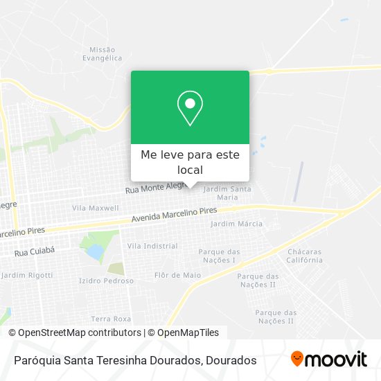 Paróquia Santa Teresinha Dourados mapa