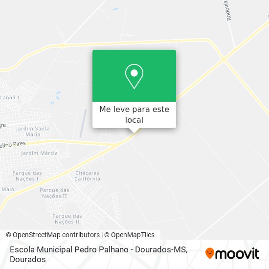 Escola Municipal Pedro Palhano - Dourados-MS mapa