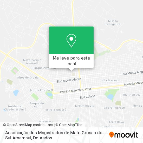 Associação dos Magistrados de Mato Grosso do Sul-Amamsul mapa