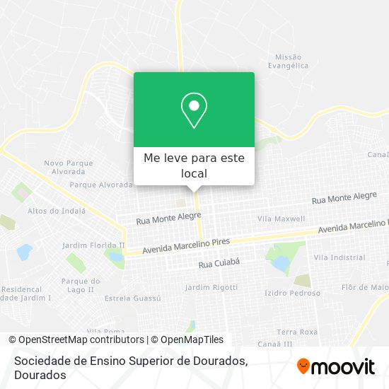 Sociedade de Ensino Superior de Dourados mapa