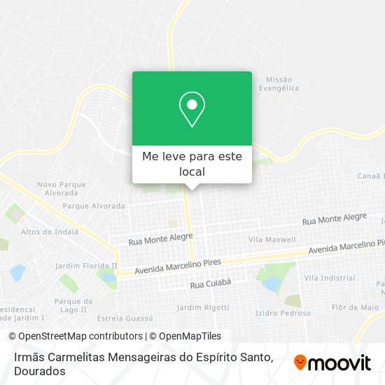 Irmãs Carmelitas Mensageiras do Espírito Santo mapa