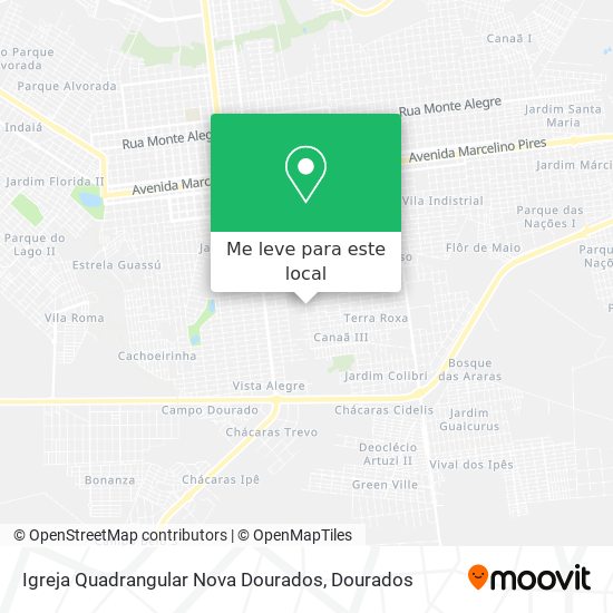 Igreja Quadrangular Nova Dourados mapa