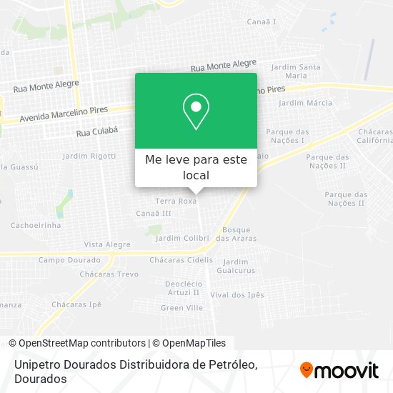 Unipetro Dourados Distribuidora de Petróleo mapa