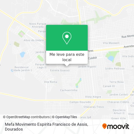 Mefa Movimento Espírita Francisco de Assis mapa
