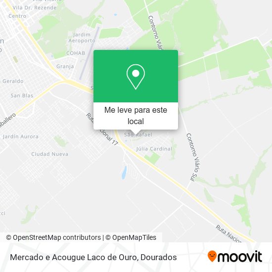 Mercado e Acougue Laco de Ouro mapa