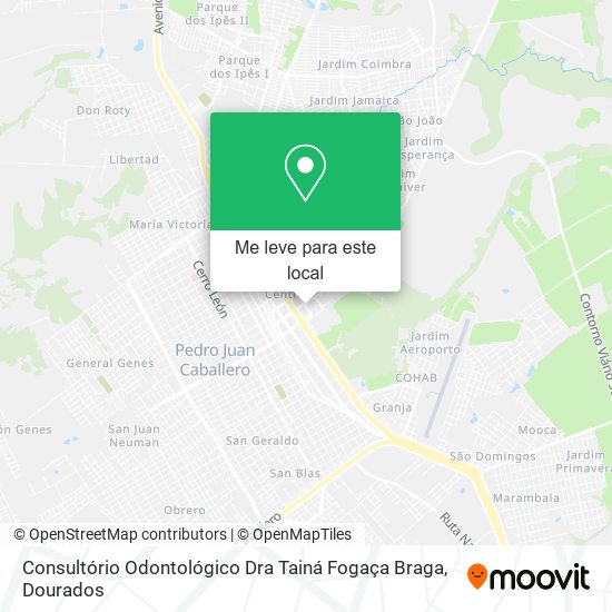 Consultório Odontológico Dra Tainá Fogaça Braga mapa