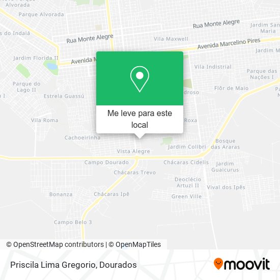 Priscila Lima Gregorio mapa