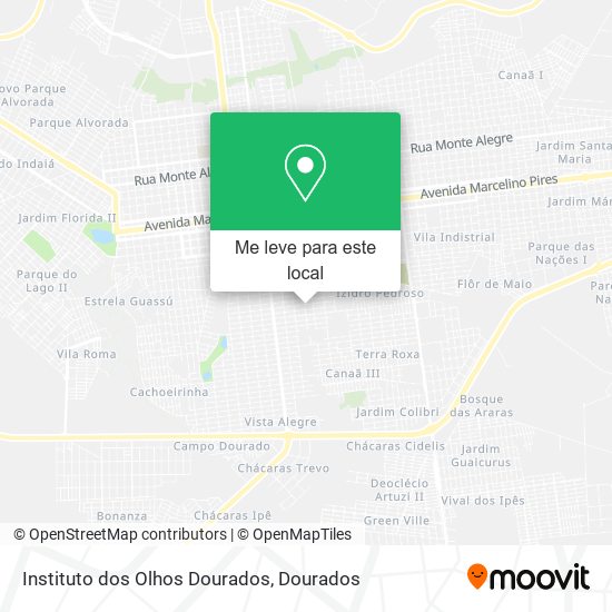 Instituto dos Olhos Dourados mapa