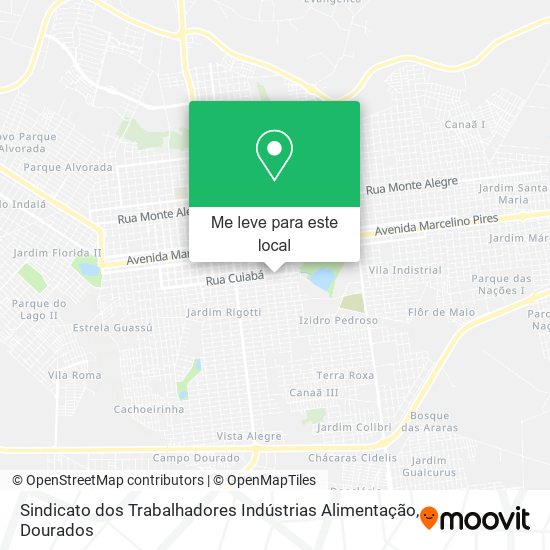 Sindicato dos Trabalhadores Indústrias Alimentação mapa