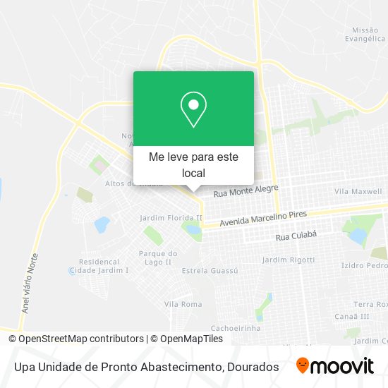 Upa Unidade de Pronto Abastecimento mapa