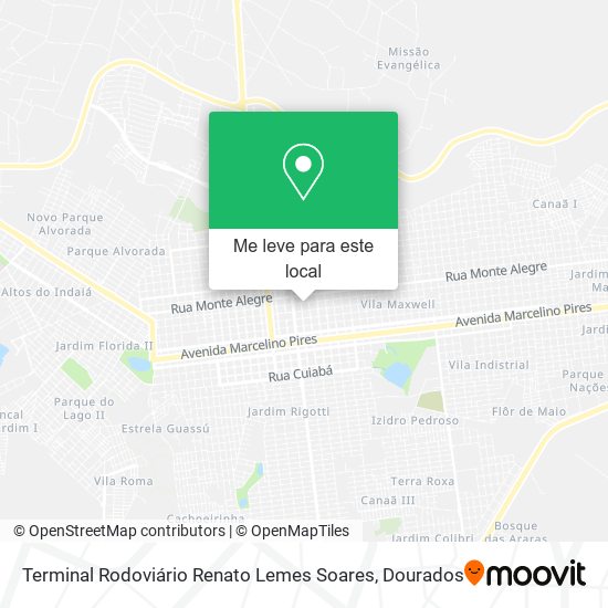 Terminal Rodoviário Renato Lemes Soares mapa