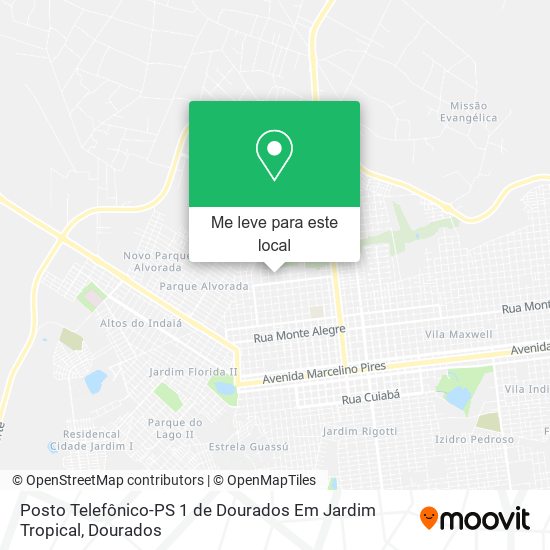 Posto Telefônico-PS 1 de Dourados Em Jardim Tropical mapa