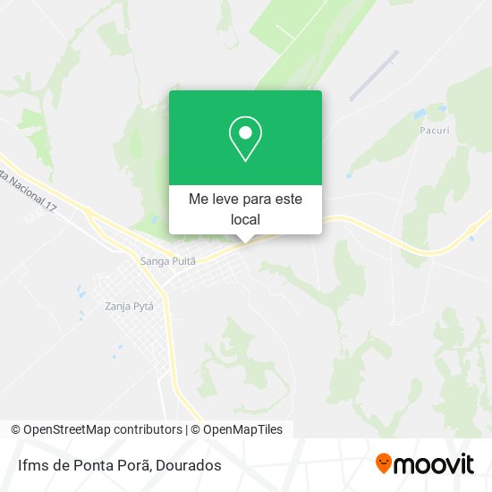 Ifms de Ponta Porã mapa