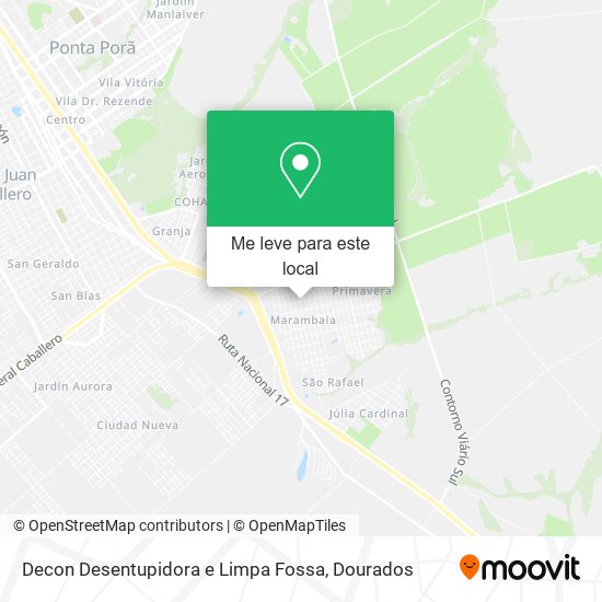 Decon Desentupidora e Limpa Fossa mapa