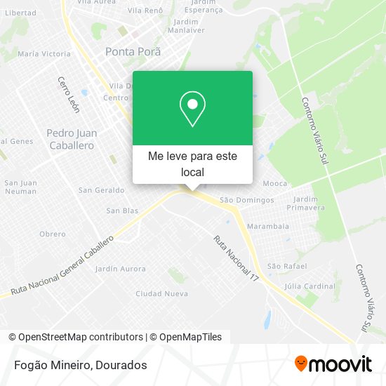Fogão Mineiro mapa