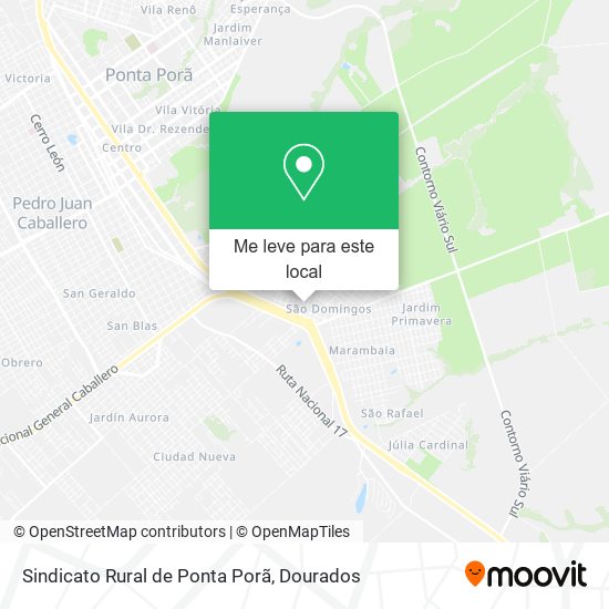Sindicato Rural de Ponta Porã mapa
