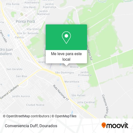 Conveniencia Duff mapa