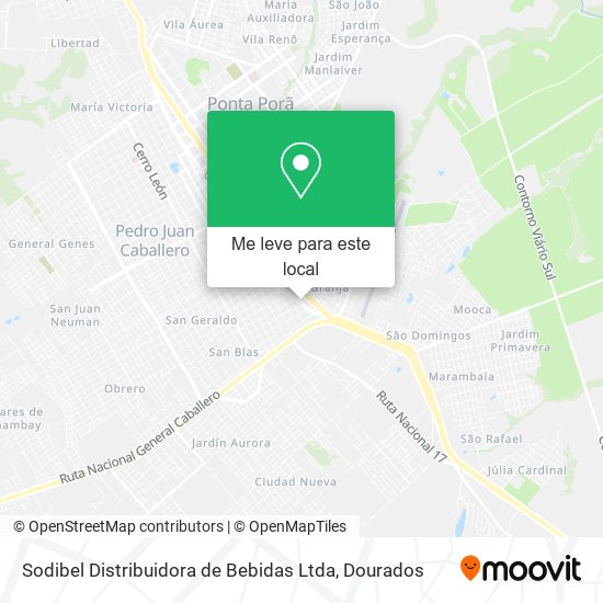 Sodibel Distribuidora de Bebidas Ltda mapa