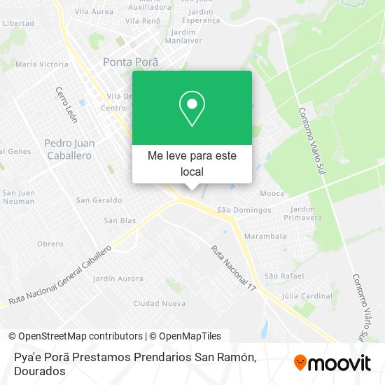 Pya'e Porã Prestamos Prendarios San Ramón mapa