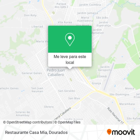 Restaurante Casa Mia mapa