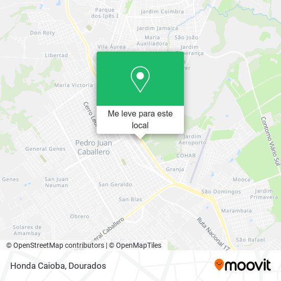 Honda Caioba mapa