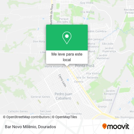 Bar Novo Milênio mapa