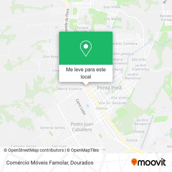 Comércio Móveis Famolar mapa