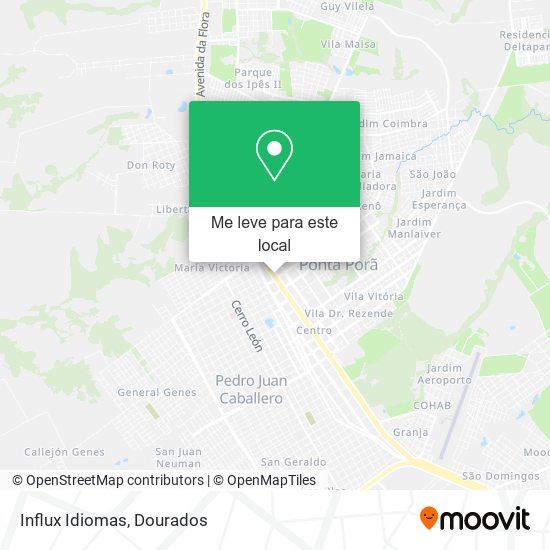 Influx Idiomas mapa
