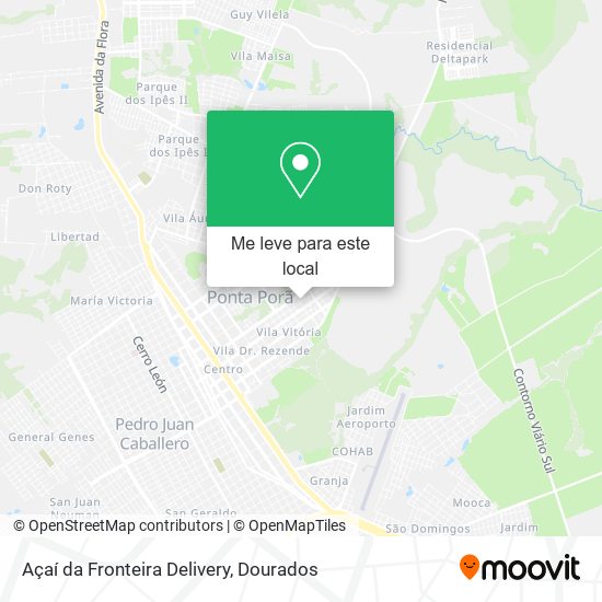 Açaí da Fronteira Delivery mapa