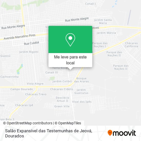 Salão Expansível das Testemunhas de Jeová mapa