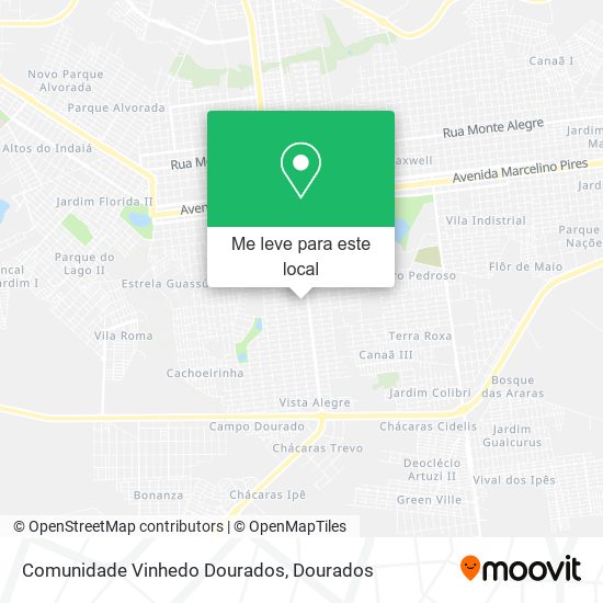 Comunidade Vinhedo Dourados mapa