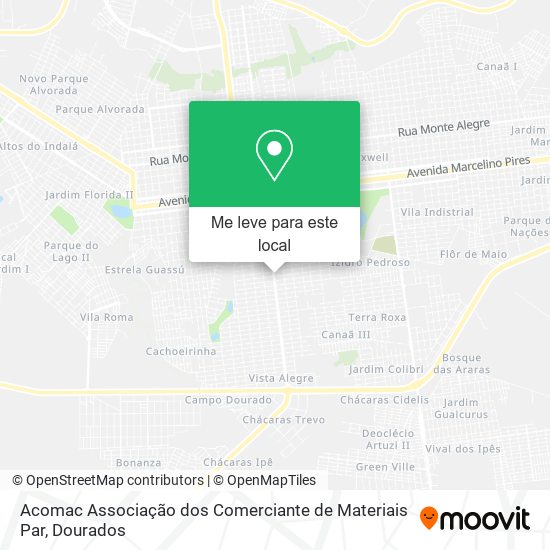 Acomac Associação dos Comerciante de Materiais Par mapa