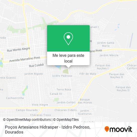 Poços Artesianos Hidrasper - Izidro Pedroso mapa