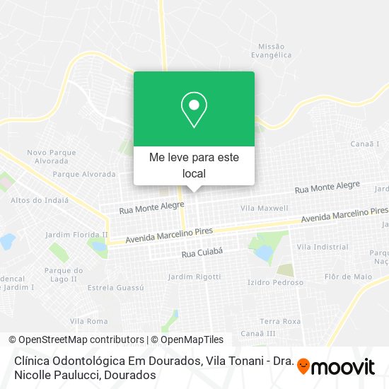Clínica Odontológica Em Dourados, Vila Tonani - Dra. Nicolle Paulucci mapa